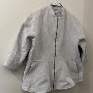 COS women’s structured jacket - size 4 (small) - cotton blend - zip closure